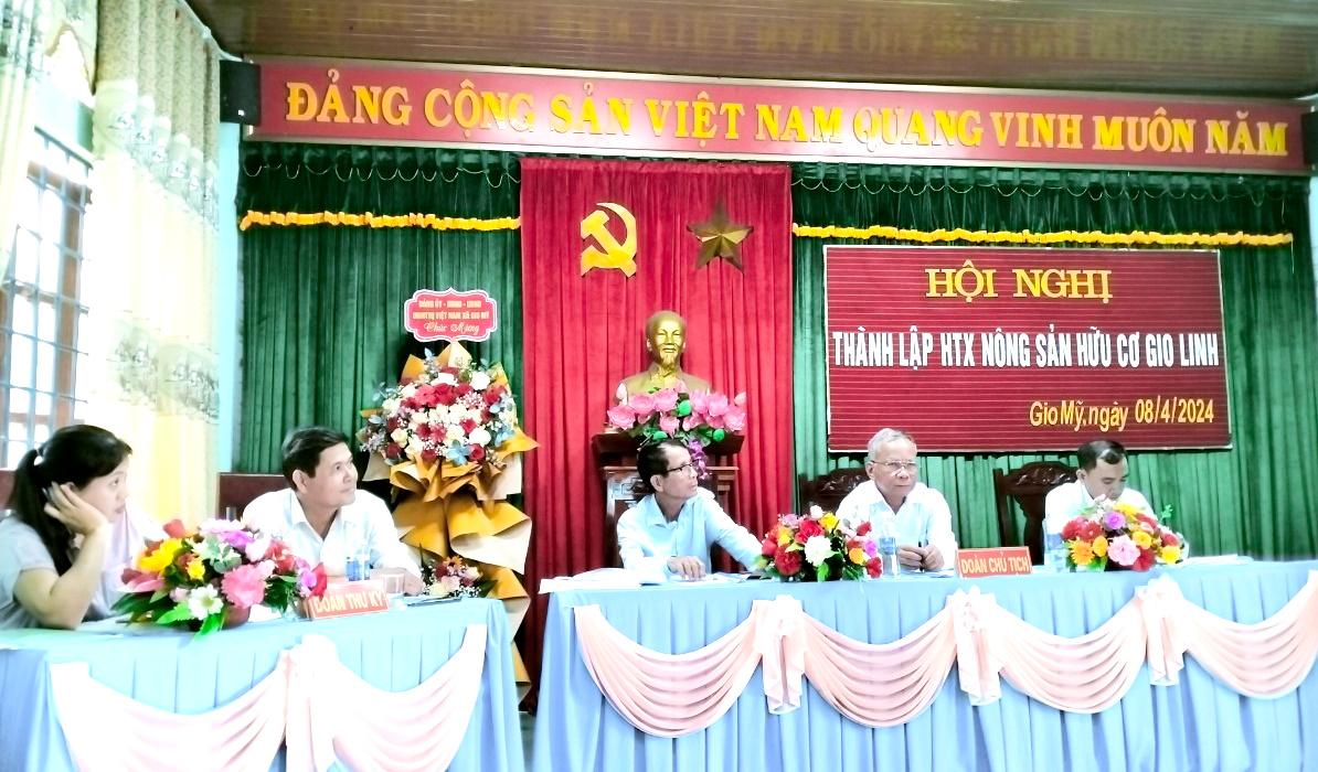 Hội nghị thành lập hợp tác xã nông sản hữu cơ Gio Linh